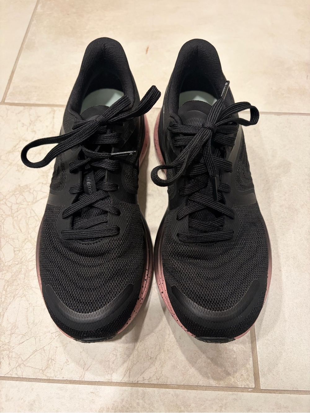 lululemon athletica Black Running Shoes with Pink Midsole